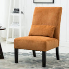 Armless Accent Chair With Pillow