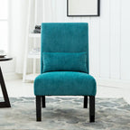 Armless Accent Chair With Pillow