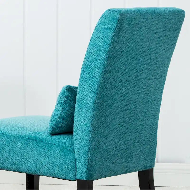 Armless Accent Chair With Pillow