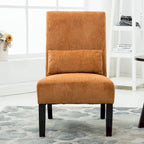 Armless Accent Chair With Pillow