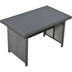 Modern Functional Entryway Console Table with Four-Door Storage and Open Shelf