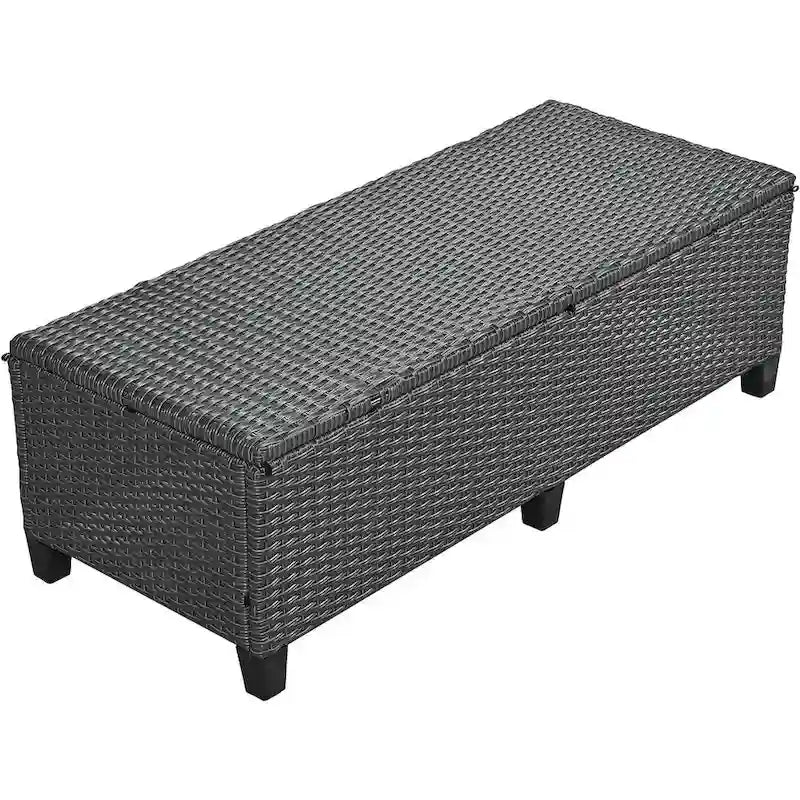 Modern Functional Entryway Console Table with Four-Door Storage and Open Shelf