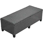 Modern Functional Entryway Console Table with Four-Door Storage and Open Shelf