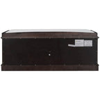 Storage Bench with 4 Doors and Adjustable Shelves, Shoe Bench with Removable Cushion