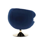 HOMEFUN Velvet 360 Degree Swivel Left Cuddle Barrel Accent Chairs