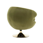 HOMEFUN Velvet 360 Degree Swivel Left Cuddle Barrel Accent Chairs