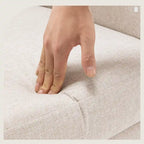 LUE BONA Linen Accent Chair Comfy Living Room Chair with Arms Upholstered Button Tufted Armchair Modern Arm Chairs