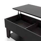 DH BASIC Modern 39-inch Lift-Top Coffee Table with 16 Colors LED Light and Hidden Storage