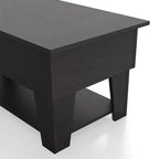 DH BASIC Modern 39-inch Lift-Top Coffee Table with 16 Colors LED Light and Hidden Storage