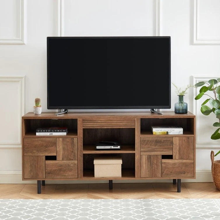 60 Wood Media Console TV Stand Classic Entertainment Center