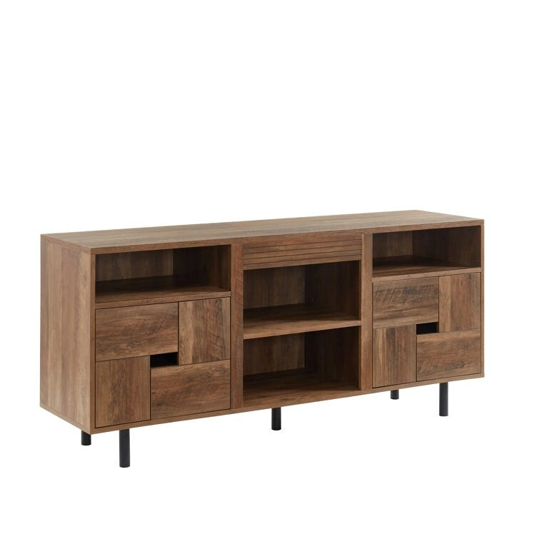 60 Wood Media Console TV Stand Classic Entertainment Center