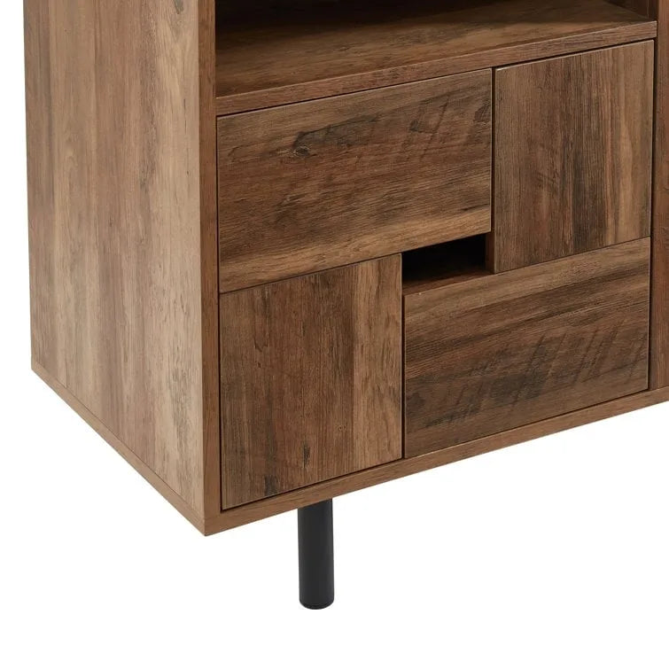 60 Wood Media Console TV Stand Classic Entertainment Center