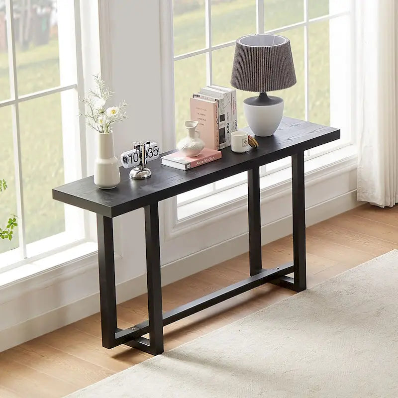 Modern Rectangular Console Table Entryway Table for Hallway, Behind The Couch, Living Room, Foyer