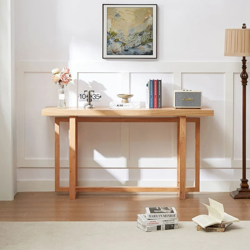 Modern Rectangular Console Table Entryway Table for Hallway, Behind The Couch, Living Room, Foyer