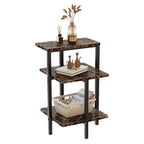 Modern 3 Tier End Table with Marble Tabletop