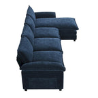 Harper&Bright Designs Modern L-shaped Chenille Cloud Sofa with Double Seat