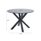 Modern Minimalist Round Dining Table with MDF Top and Metal Legs