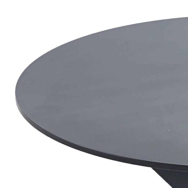 Modern Minimalist Round Dining Table with MDF Top and Metal Legs