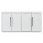 60 Dining Buffet And Sideboard with 4 Doors, Adjustable Shelves, and Handles