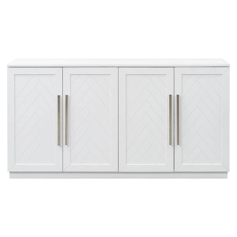 60 Dining Buffet And Sideboard with 4 Doors, Adjustable Shelves, and Handles