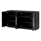 60 Dining Buffet And Sideboard with 4 Doors, Adjustable Shelves, and Handles