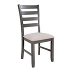 60 Rectangular Solid Wood Dining Table with 4 Upholstered Chairs and Bench