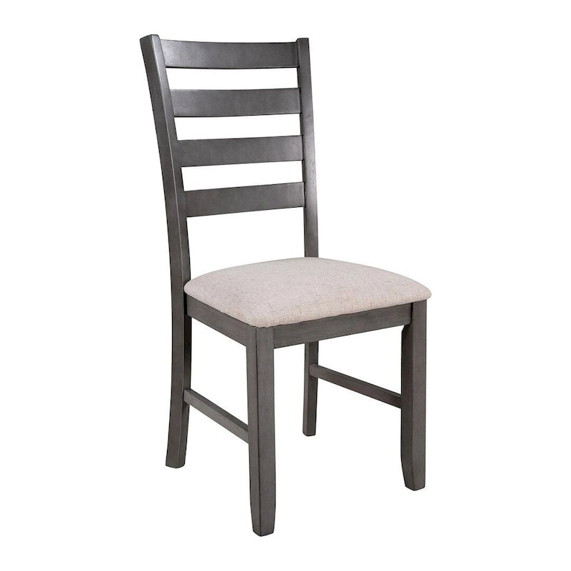 60 Rectangular Solid Wood Dining Table with 4 Upholstered Chairs and Bench