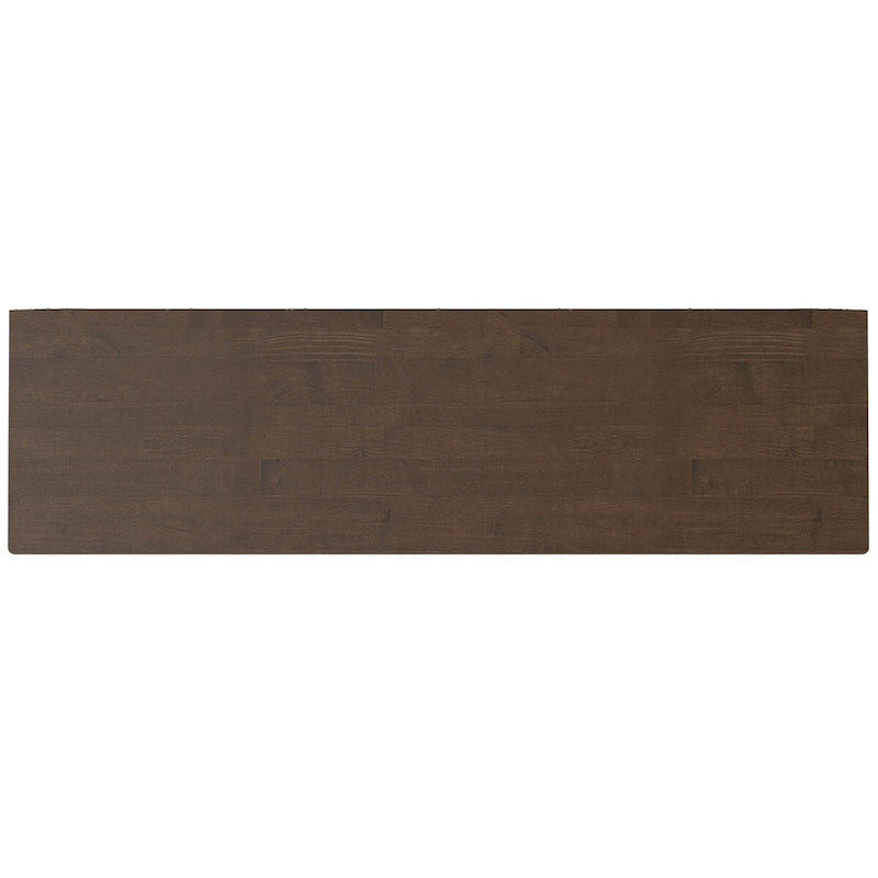 WYNDENHALL Pearson SOLID HARDWOOD 60 inch Wide Rectangle Modern 3 Door Sideboard Buffet / Storage Cabinet in Walnut Brown