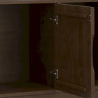 WYNDENHALL Pearson SOLID HARDWOOD 60 inch Wide Rectangle Modern 3 Door Sideboard Buffet / Storage Cabinet in Walnut Brown