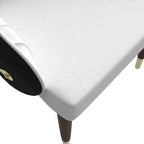 Leather Dining Chair with a Ripple Back and Gold Accents Design Elara Collection