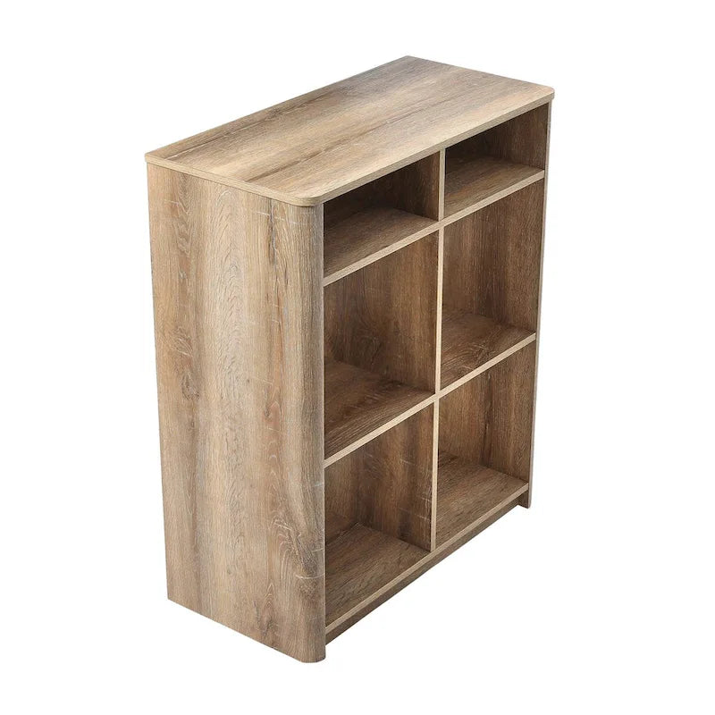 Console Table Shelf with 4 Square Cube Storage Compartments