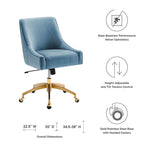 Discern Performance Velvet Office Chair