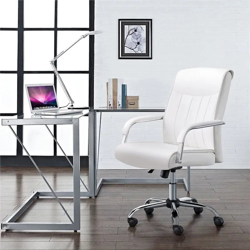 Yaheetech Contemporary PU Leather Executive Chair with High Back