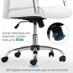 Yaheetech Contemporary PU Leather Executive Chair with High Back