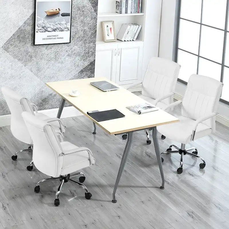 Yaheetech Contemporary PU Leather Executive Chair with High Back