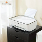 5 Drawer Wood File Cabinet with Wheels and Metal Slides