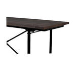 Conway 66-inch Industrial Wheeled Trestle Table - Mango Wood & Metal