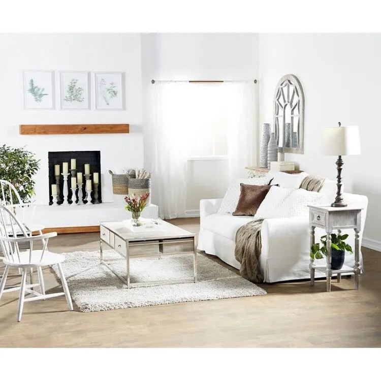 Modern Farmhouse Solid Wood Weathered Rustic Accent Table