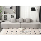 Modern Curved Terrycloth Fabric Combination Sofa No Assembly Required