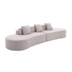 Modern Curved Terrycloth Fabric Combination Sofa No Assembly Required
