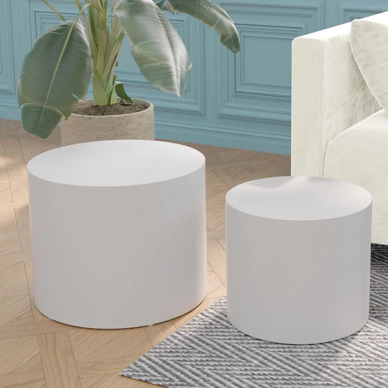 Veneer side table coffee table set of 2