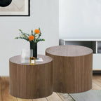 Veneer side table coffee table set of 2