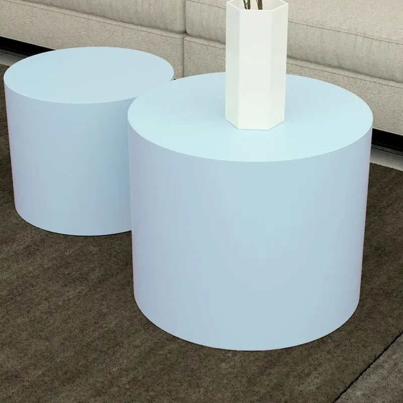 Veneer side table coffee table set of 2