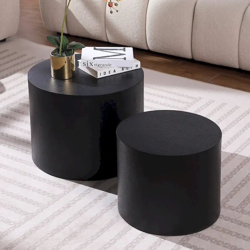Veneer side table coffee table set of 2