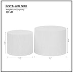 Veneer side table coffee table set of 2