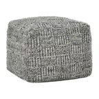 Villa by Classic Home Shades 18 Recycled Fabric Indoor/Outdoor Pouf