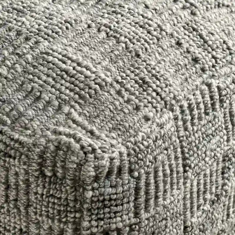 Villa by Classic Home Shades 18 Recycled Fabric Indoor/Outdoor Pouf