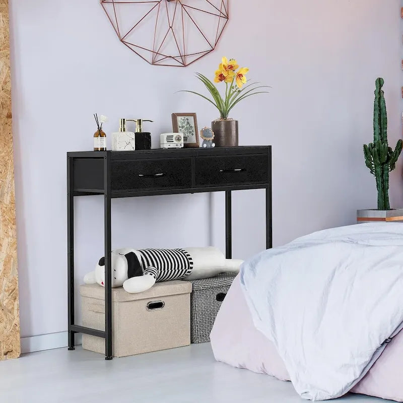 33.5 Modern Narrow Console Table with Drawers