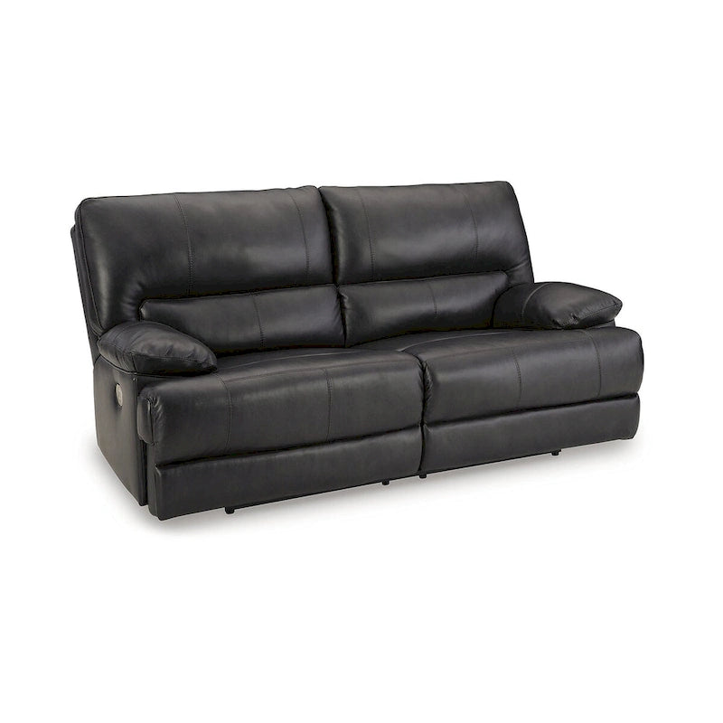 Signature Design by Ashley Mountainous Black Power Reclining Sofa - 85W x 42D x 42H