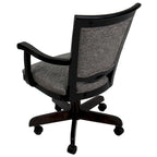 Swivel Wood Dining Caster Chair - 400 on Wheels - Custom Upholstery - 18 inch Seat